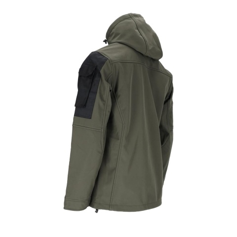 KURTKA OCHRONNA TACTICAL GUARD SOFTSHELL BORON ZIELONO-CZARNA