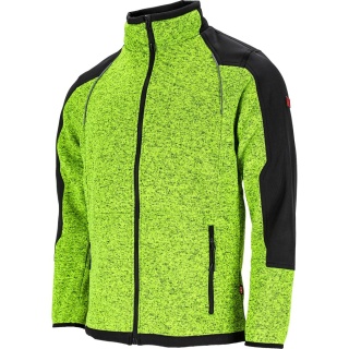 BLUZA OCHRONNA DZIANINA Z POLAREM SOFTSHELL CZARNO SELEDYNOWA