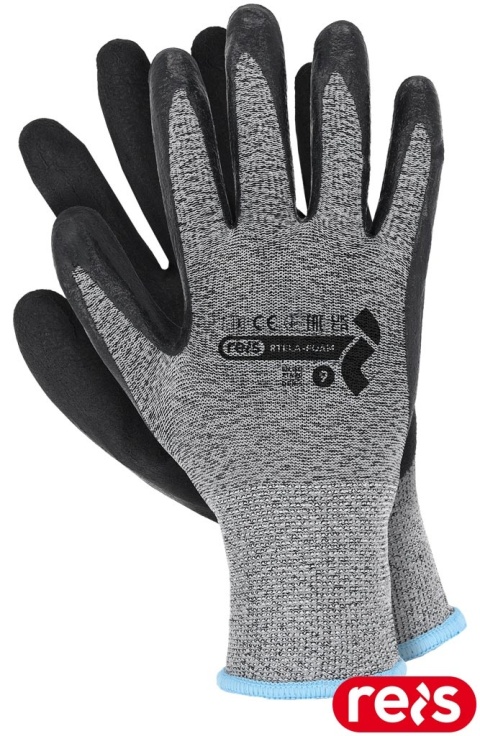 RĘKAWICE OCHRONNE RTELA-FOAM SZARO-CZARNE LATEKS 12PAR