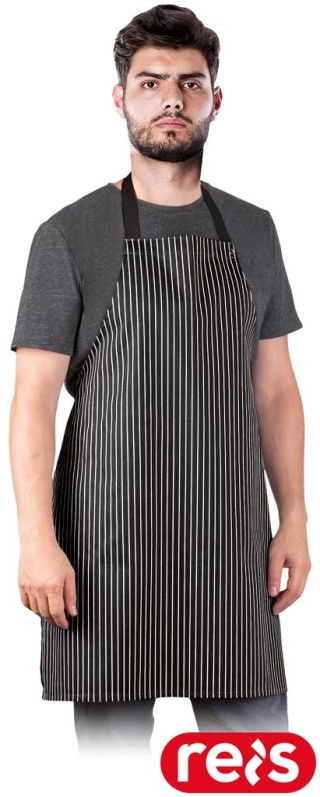 FARTUCH W PASKI DO GASTRONOMII CZARNO-BIAŁY