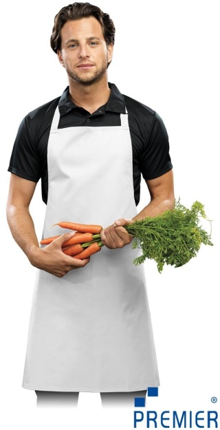 FARTUCH Z REGULACJĄ ZA POMOCĄ KLAMRY BIAŁY