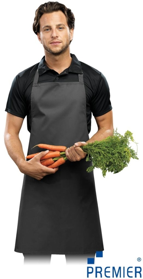 FARTUCH Z REGULACJĄ ZA POMOCĄ KLAMRY SZARY