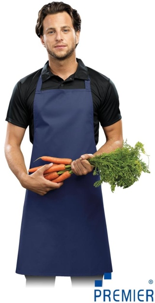 FARTUCH Z REGULACJĄ ZA POMOCĄ KLAMRY NIEBIESKI MARINA