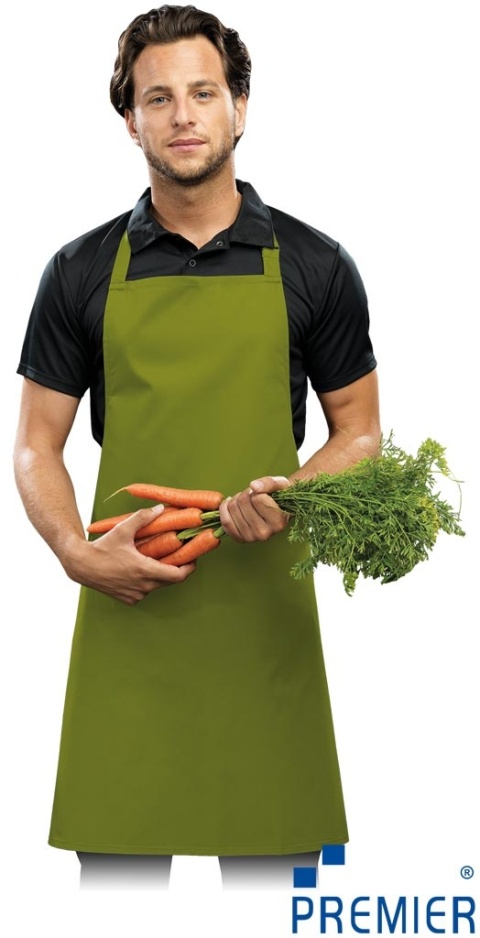 FARTUCH Z REGULACJĄ ZA POMOCĄ KLAMRY LIMONKOWY