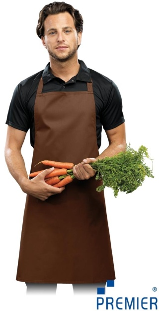 FARTUCH Z REGULACJĄ ZA POMOCĄ KLAMRY BRĄZOWY CHESTNUT