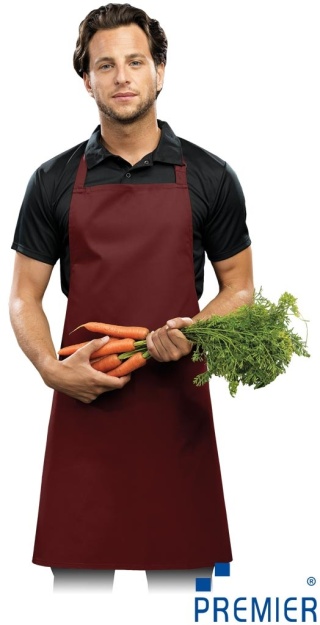 FARTUCH Z REGULACJĄ ZA POMOCĄ KLAMRY BURGUNDOWY