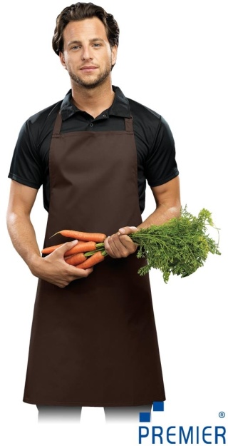 FARTUCH Z REGULACJĄ ZA POMOCĄ KLAMRY BRĄZOWY