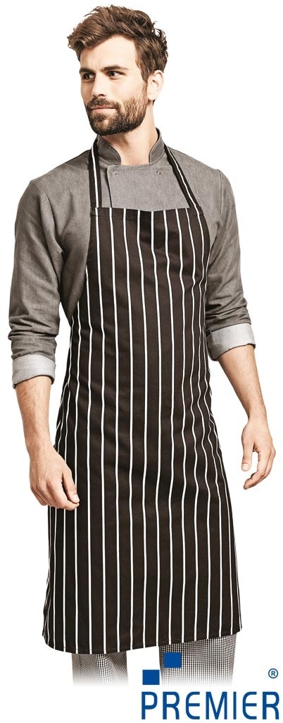 FARTUCH BIAŁO-CZARNY PASKI