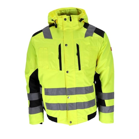 KURTKA OCHRONNA OCIEPLANA GLASGOW FLUO ŻÓŁTO-CZARNA