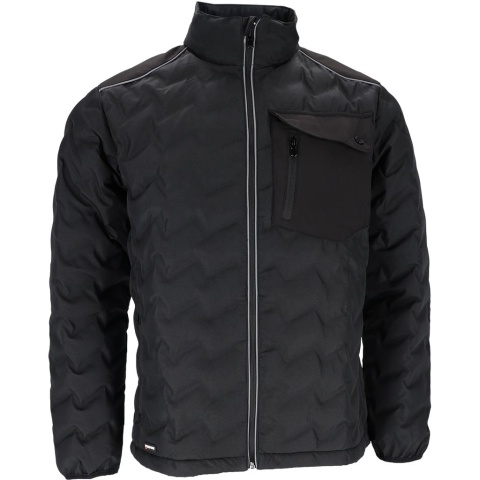 KURTKA PIKOWANA OCIEPLANA DISON MEMBRANA, ODBLASKI, CZARNA