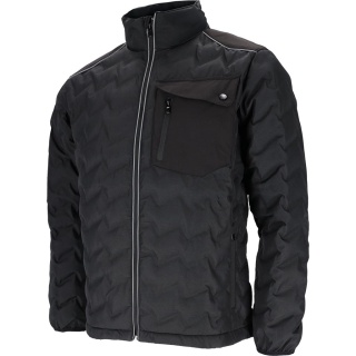 KURTKA PIKOWANA OCIEPLANA DISON MEMBRANA, ODBLASKI, CZARNA