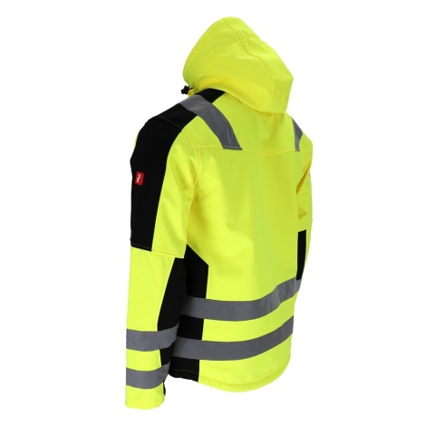 KURTKA OCHRONNA SOFTSHELL GLASGOW MEMBRANA FLUO ŻÓŁTO-CZARNA