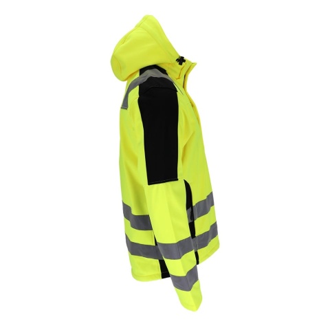 KURTKA OCHRONNA SOFTSHELL GLASGOW MEMBRANA FLUO ŻÓŁTO-CZARNA