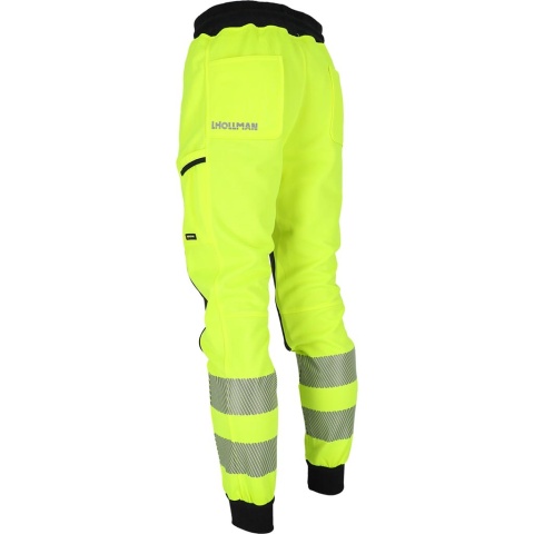 SPODNIE DRESOWE OSTRZEGAWCZE, DO PASA BREMMEN, FLUO, RIP-STOP, ZÓŁTO-CZARNE