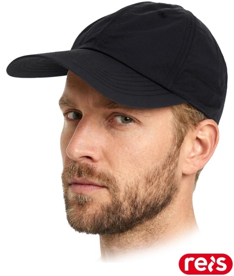 CZAPKA OCHRONNA Z DASZKIEM STREET OTWORY WENTYLACYJNE CZARNA