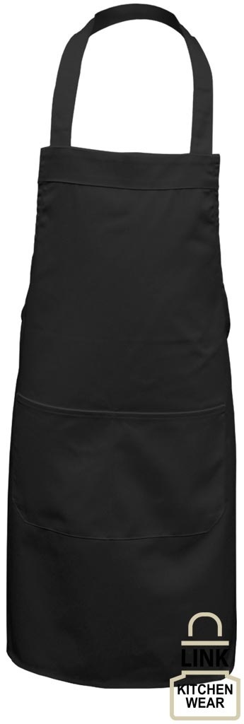 FARTUCH 2K KIESZEŃ Z PRZODU CZARNY