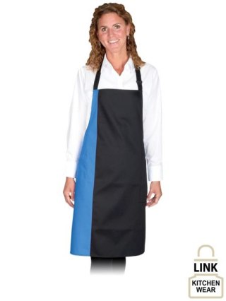 FARTUCH - 72x85 - CZARNO-NIEBIESKI MIDBLUE
