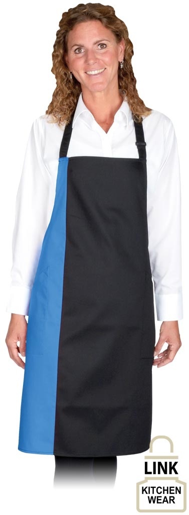 FARTUCH DUO-2K WIĄZANY NA SZYI CZARNO-NIEBIESKI