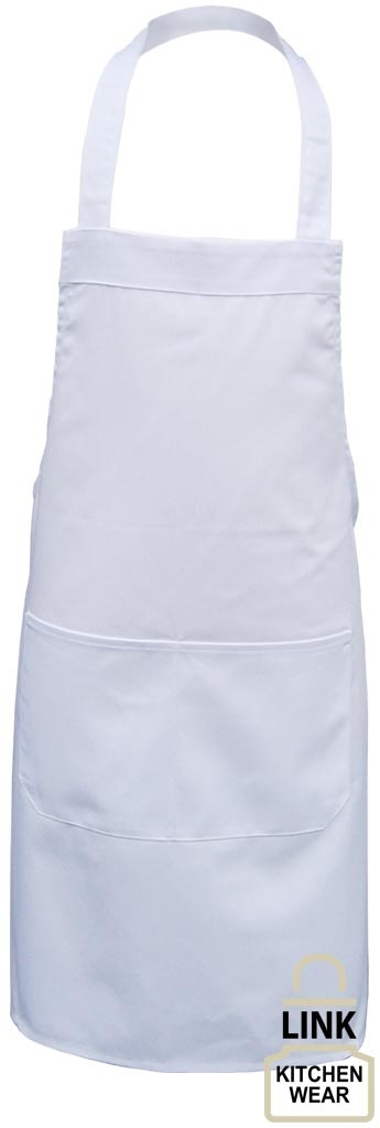 FARTUCH 2K KIESZEŃ Z PRZODU BIAŁY