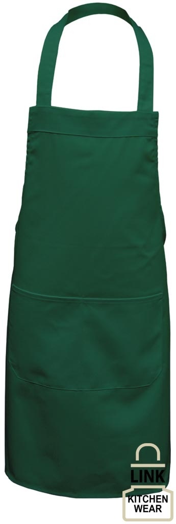 FARTUCH 2K KIESZEŃ Z PRZODU BUTELKOWA ZIELEŃ