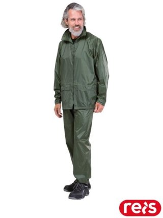 KOMPLET OCHRONNY PRZECIWDESZCZOWY - 2XL - ZIELONY