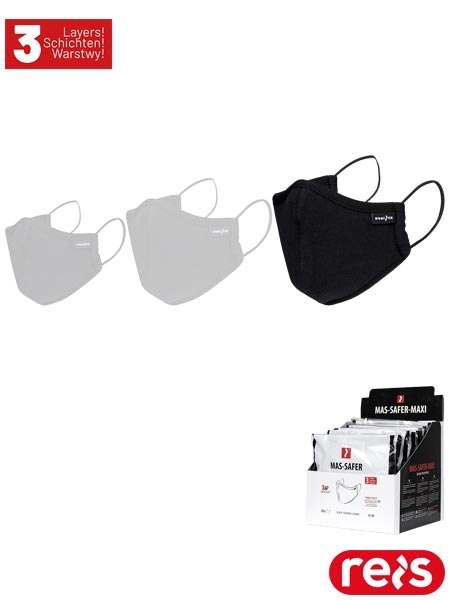 MASECZKA HIGIENICZNA WIELOKROTNEGO UŻYTK - XL-2XL - CZARNY 20 sztuk