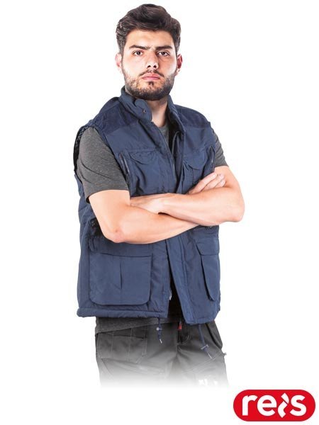 BEZRĘKAWNIK OCHRONNY OCIEPLANY - 2XL - GRANATOWY