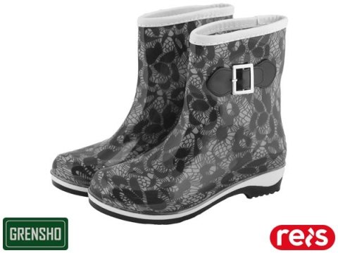 BUTY Z PCV - 39 - CZARNO-BIAŁY