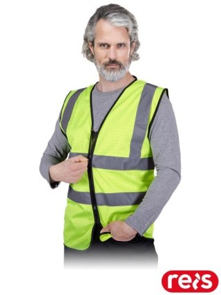 KAMIZELKA OSTRZEGAWCZA - 2XL - ŻÓŁTO-CZARNY
