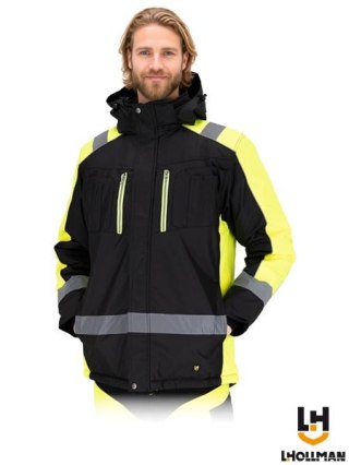 KURTKA OCHRONNA OCIEPLANA - 3XL - CZARNO-SELEDYNOWY