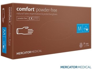 RĘKAWICE LATEKSOWE 8% VAT COMFORT LATEKSOWE DIAGNOSTYCZNE 100SZT BEZPUDROWE DO BADAŃ LEKARSKICH, KONTAKT Z ŻYWNOŚCIĄ, CHLOROWANE, XL