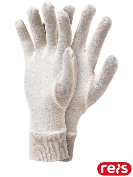 RĘKAWICE ECRU OCHRONNE BAWEŁNIANE RWKS lub WKŁAD DO INNYCH RĘKAWIC 12par, rozm. 9