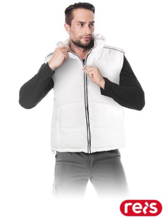 BEZRĘKAWNIK OCHRONNY OCIEPLANY - 2XL - BIAŁY