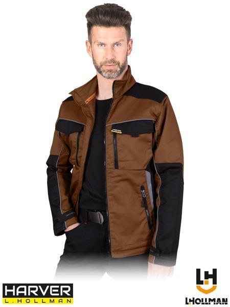 BLUZA OCHRONNA - 2XL - BRĄZOWO-CZARNY
