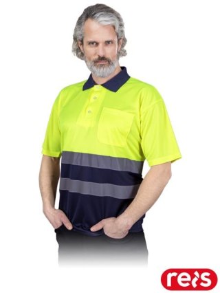 KOSZULKA POLO OCHRONNA - L - ŻÓŁTO-GRANATOWY