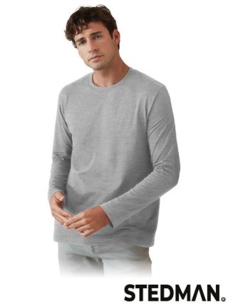 KOSZULKA Z DŁUGIM RĘKAWEM - 2XL - SZARY HEATHER