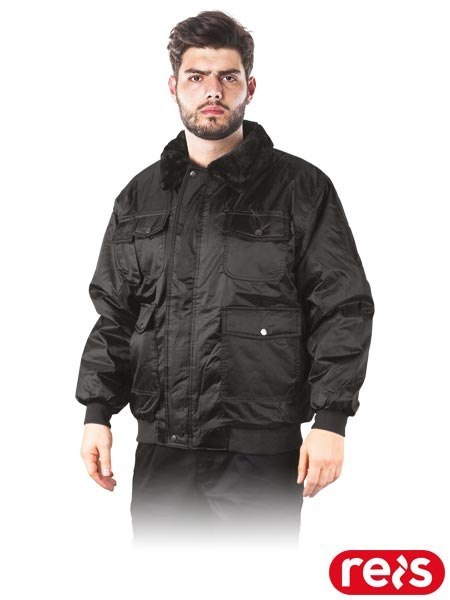 KURTKA OCHRONNA OCIEPLANA - 2XL - CZARNY