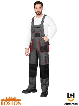 SPODNIE OCHRONNE OGRODNICZKI OCIEPLANE - 3XL - SZARO-CZARNO-CZERWONY