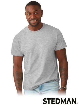 T-SHIRT MĘSKI - XL - SZARY HEATHER