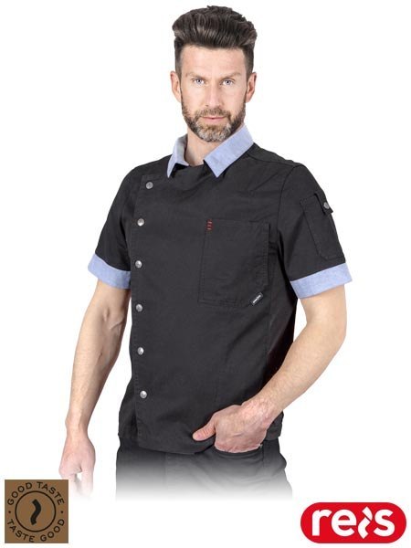 BLUZA KUCHARSKA OCHRONNA - 2XL - CZARNY