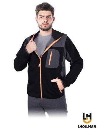 BLUZA OCHRONNA - 2XL - CZARNO-SZARO-POMARAŃCZOWY