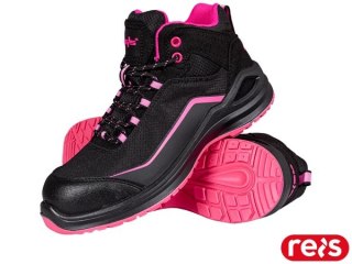 BUTY BEZPIECZNE - 37 - CZARNO-RÓŻOWY