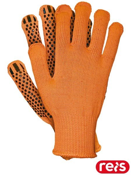 RĘKAWICE OCHRONNE RDZFLAT Z NAKROPIENIEM PCV, 12PAR, XL