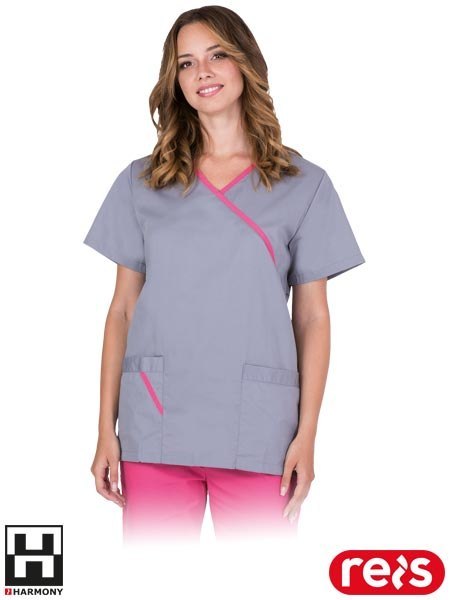 BLUZA OCHRONNA - 2XL - SZARO-RÓŻOWY