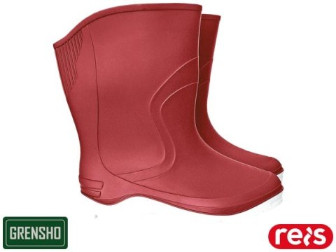 BUTY Z PCV - 36 - BURGUNDOWY