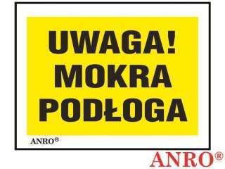 Naklejka samoprzylepna, znak „Uwaga! Mokra podłoga"