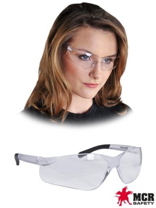 OKULARY OCHRONNE - TRANSPARENTNO-CZARNY