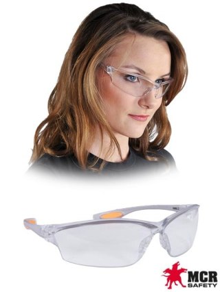 OKULARY OCHRONNE - TRANSPARENTNO-TRANSPARENTNY