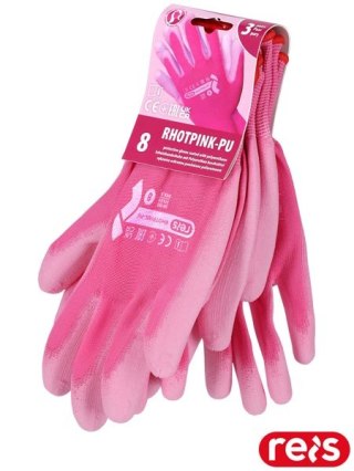 RĘKAWICE OCHRONNE RHOTPINK-PU 3PARY DLA KOBIET MANUALNE - 6
