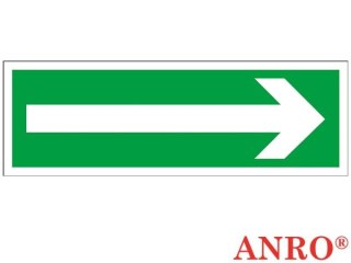Znak ewakuacyjny „Kierunek do wyjścia drogi ewakuacji" ZNAK BEZPIECZEŃSTWA - 100x300 mm PŁYTA PCV